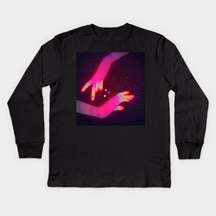 Psychedelic Energy Hands #3 (GIF) Kids Long Sleeve T-Shirt